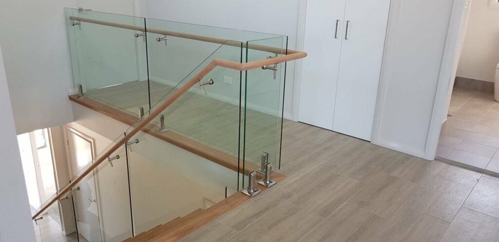 clear toughened frameless glass balustrades in newcastle home